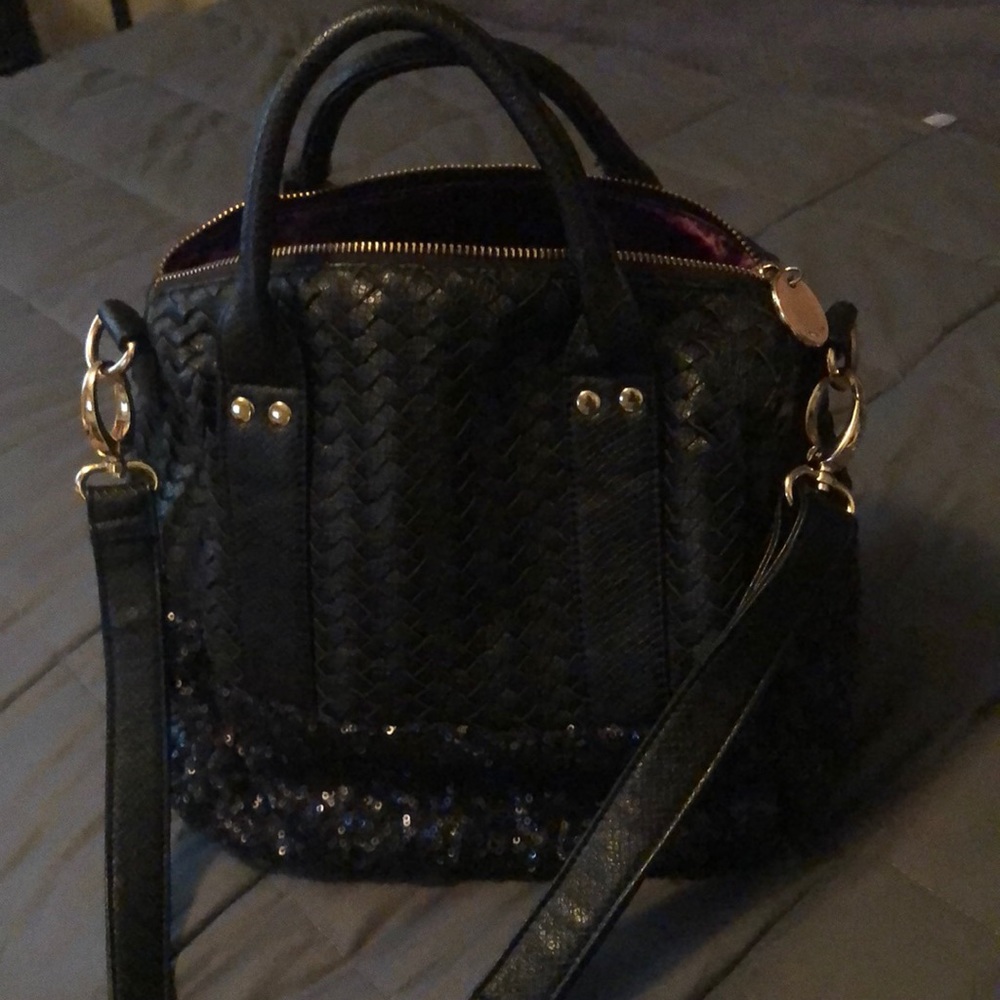 Cute and classy black Deux Lux purse